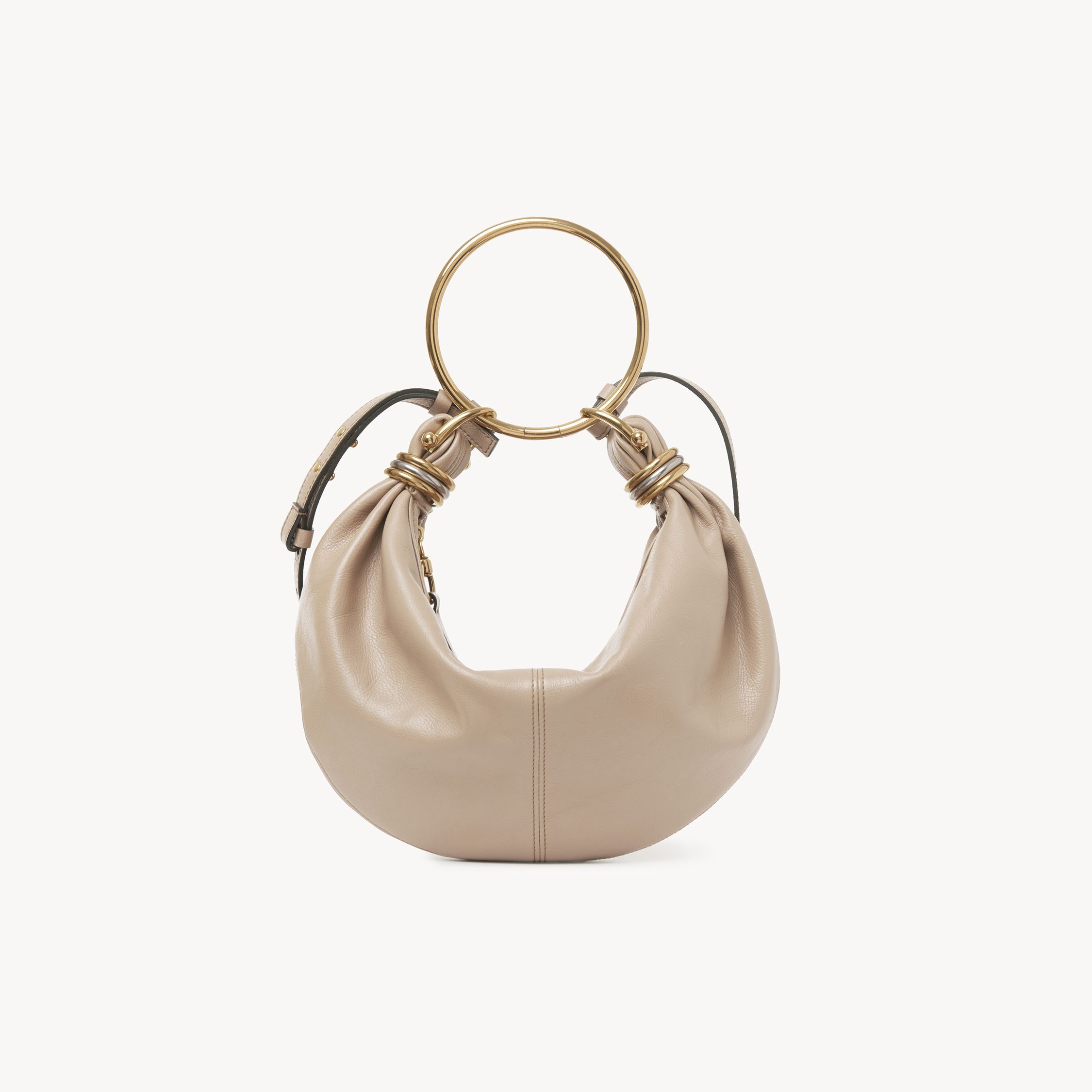 Chloé Petit Sac Hobo Bracelet Bag En Cuir Grainé Femme Brun Taille Onesize 100% Cuir De Veau In Brown