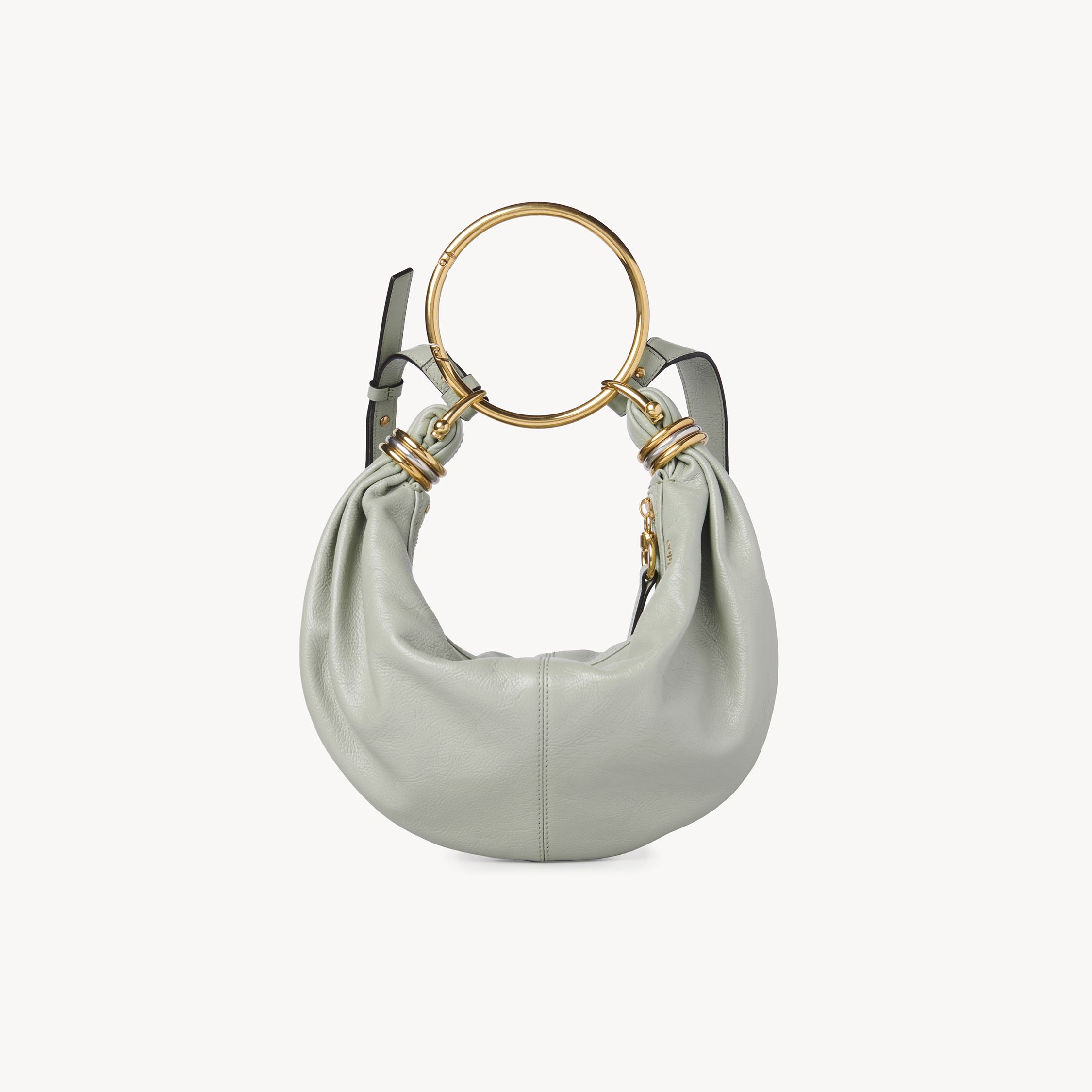 Chloé Petit Sac Hobo Bracelet Bag En Cuir Grainé Femme Bleu Taille Onesize 100% Cuir De Veau In Blue