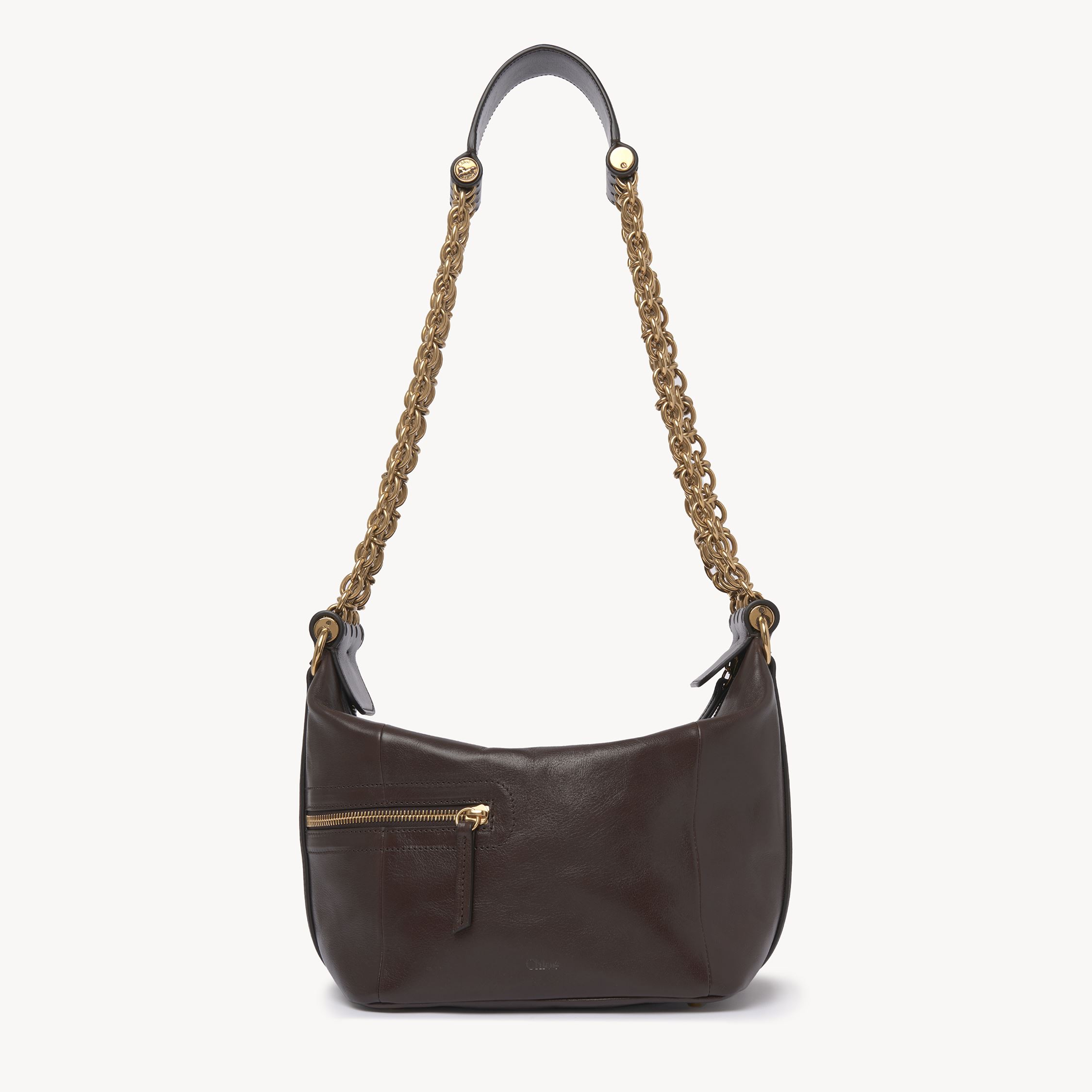 Chloé Camera Small Leather Shoulder Bag In Brown