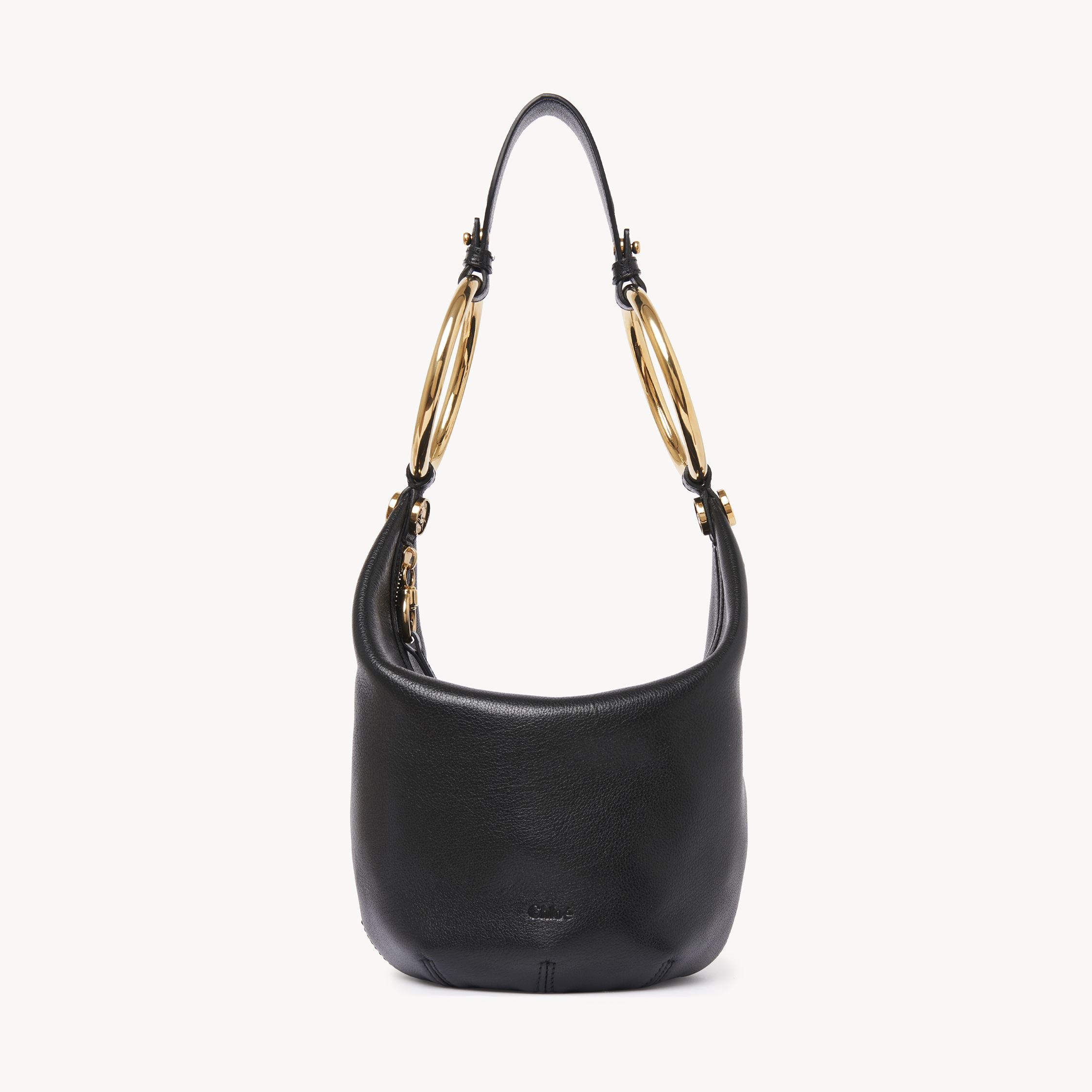 Chloé Chloe Bracelet Small Suede Shoulder Bag In Black