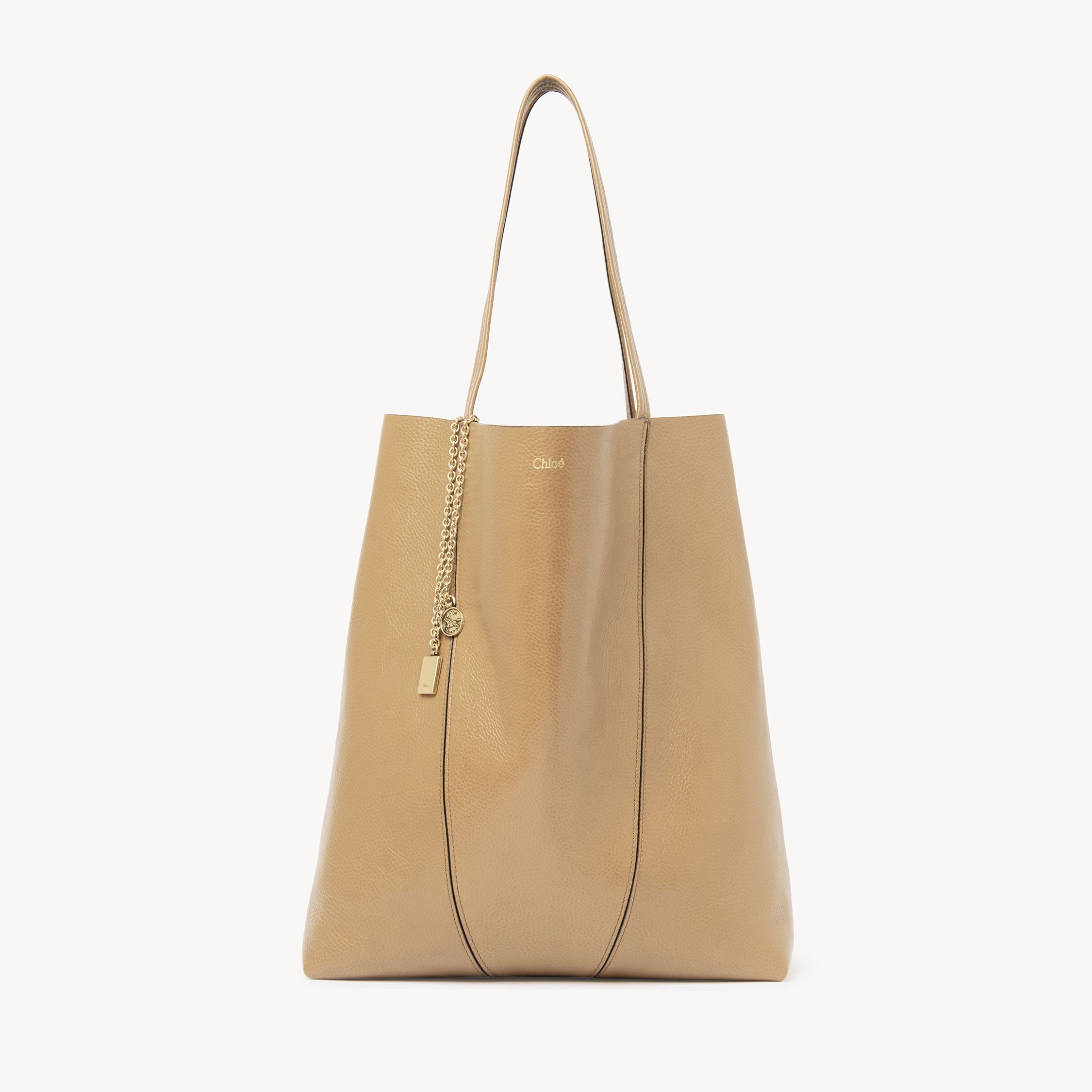 Chloé Chloe Spin Small Light Brown Tote Bag In Brown