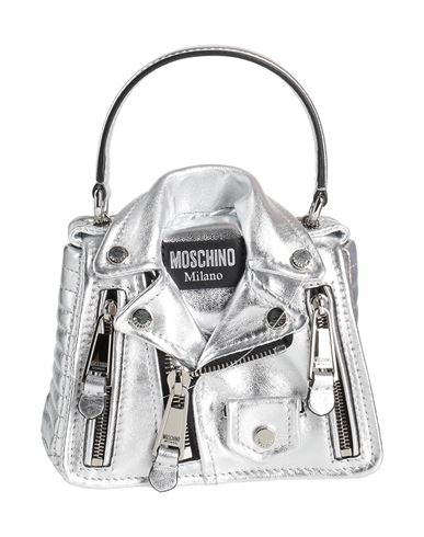 Moschino Woman Handbag Silver Size - Leather In Silver