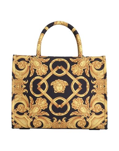 Versace Woman Handbag Black Size - Polyester, Calfskin In Black