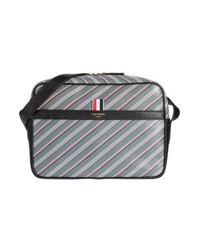 THOM BROWNE THOM BROWNE MAN CROSS-BODY BAG GREY SIZE - TEXTILE FIBERS 