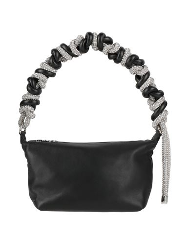 Kara Black Crystal-embellished Shoulder Bag In Black