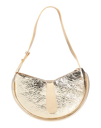 Themoirè Woman Shoulder Bag Gold Size - Textile Fibers In Gold