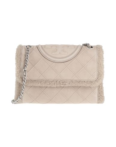 Tory Burch Woman Cross-body Bag Light Grey Size - Lambskin In Grey