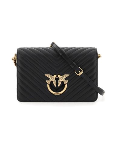 Pinko Woman Shoulder Bag Black Size - Calfskin In Black