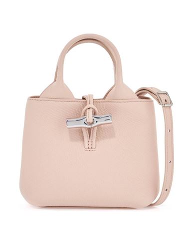 Longchamp 'le Roseau L Handle Bag With In Pink