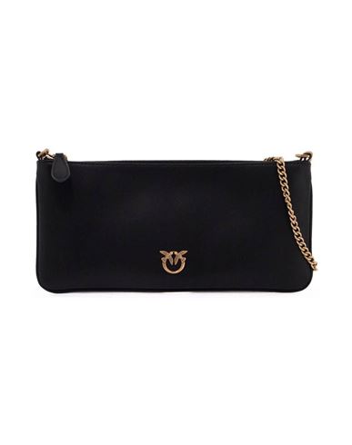 Pinko Woman Shoulder Bag Black Size - Calfskin In Black
