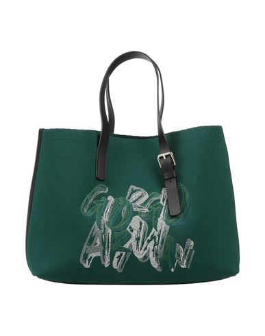 Giorgio Armani Woman Handbag Emerald Green Size - Textile Fibers, Leather In Green