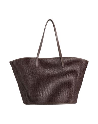 Brunello Cucinelli Raffia Effect Tote Bag In Brown