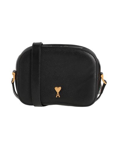 AMI ALEXANDRE MATTIUSSI AMI ALEXANDRE MATTIUSSI WOMAN CROSS-BODY BAG BLACK SIZE - COW LEATHER 