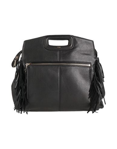 Shop Maje Woman Handbag Black Size - Cow Leather