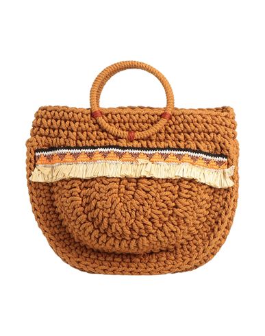 NIŪ NIŪ WOMAN HANDBAG CAMEL SIZE - COTTON 