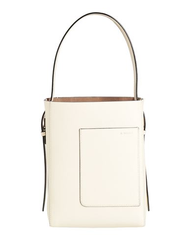 Valextra Woman Shoulder Bag Ivory Size - Calfskin