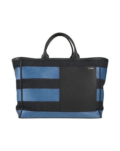 Valextra Woman Handbag Blue Size - Cotton, Polyamide, Calfskin In Blue