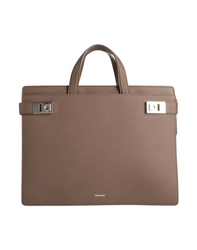 FERRAGAMO FERRAGAMO MAN HANDBAG KHAKI SIZE - LEATHER 