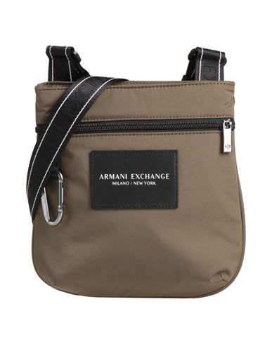 Armani Exchange Man Cross-body Bag Military Green Size - Polyamide In Green