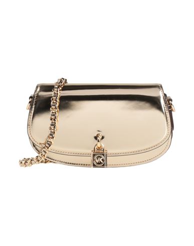 Michael Michael Kors Woman Cross-body Bag Platinum Size - Leather In Gray