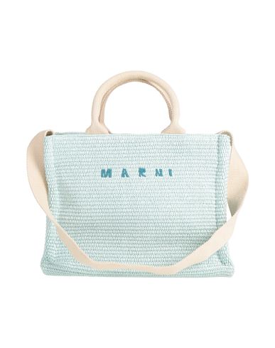 Marni Woman Handbag Turquoise Size - Cotton, Polyamide, Polyester, Cow Leather, Brass In Blue