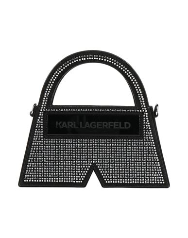 Karl Lagerfeld Icon K Cb Crystal Woman Handbag Black Size - Bovine Leather In Black