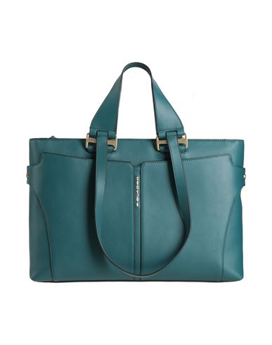 PIQUADRO PIQUADRO WOMAN HANDBAG DEEP TEAL SIZE - COW LEATHER, EVA (ETHYLENE - VINYL - ACETATE), SYNTHETIC FIB 