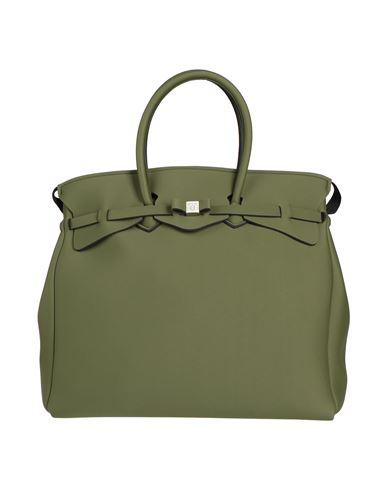 Save My Bag Woman Handbag Military Green Size - Polyamide, Elastane In Green