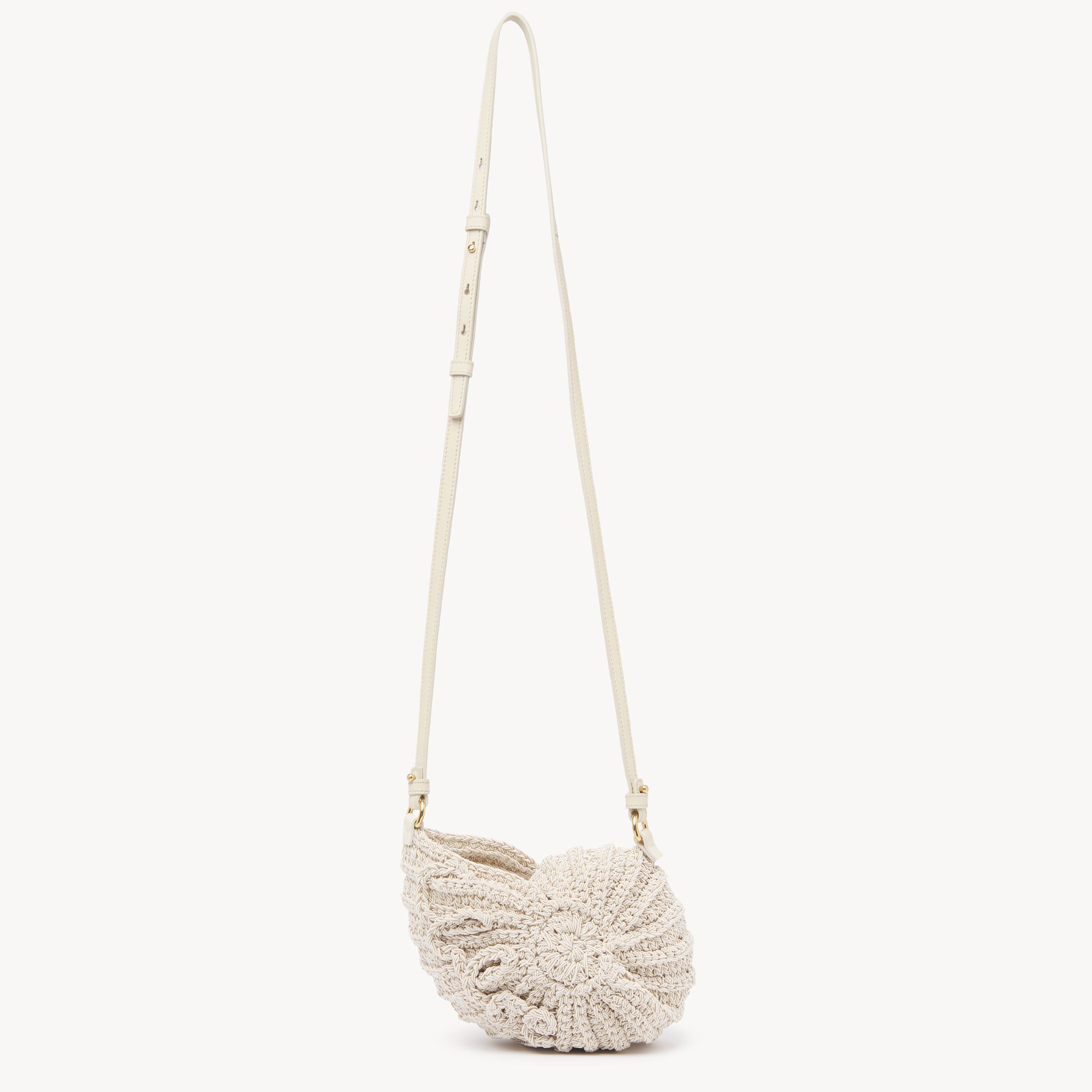 CHLOÉ SAC BANDOULIÈRE SEA TREASURES EN CROCHET FEMME BLANC TAILLE ONESIZE 100% ACRYLIQUE, CUIR DE VEAU 