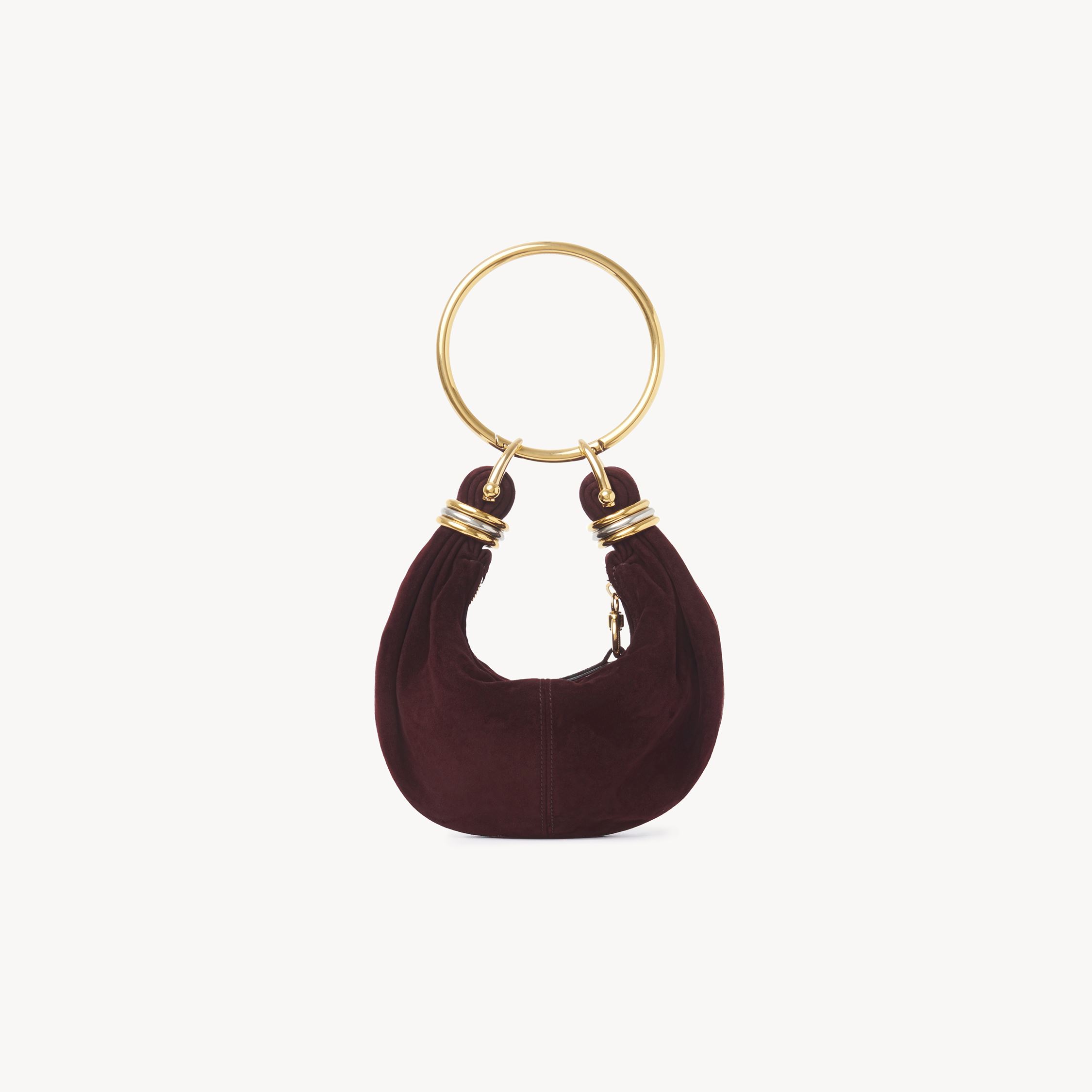 CHLOÉ MINI BRACELET HOBO BAG IN SUEDE LEATHER PURPLE SIZE ONESIZE 100% GOATSKIN, CALF-SKIN LEATHER 