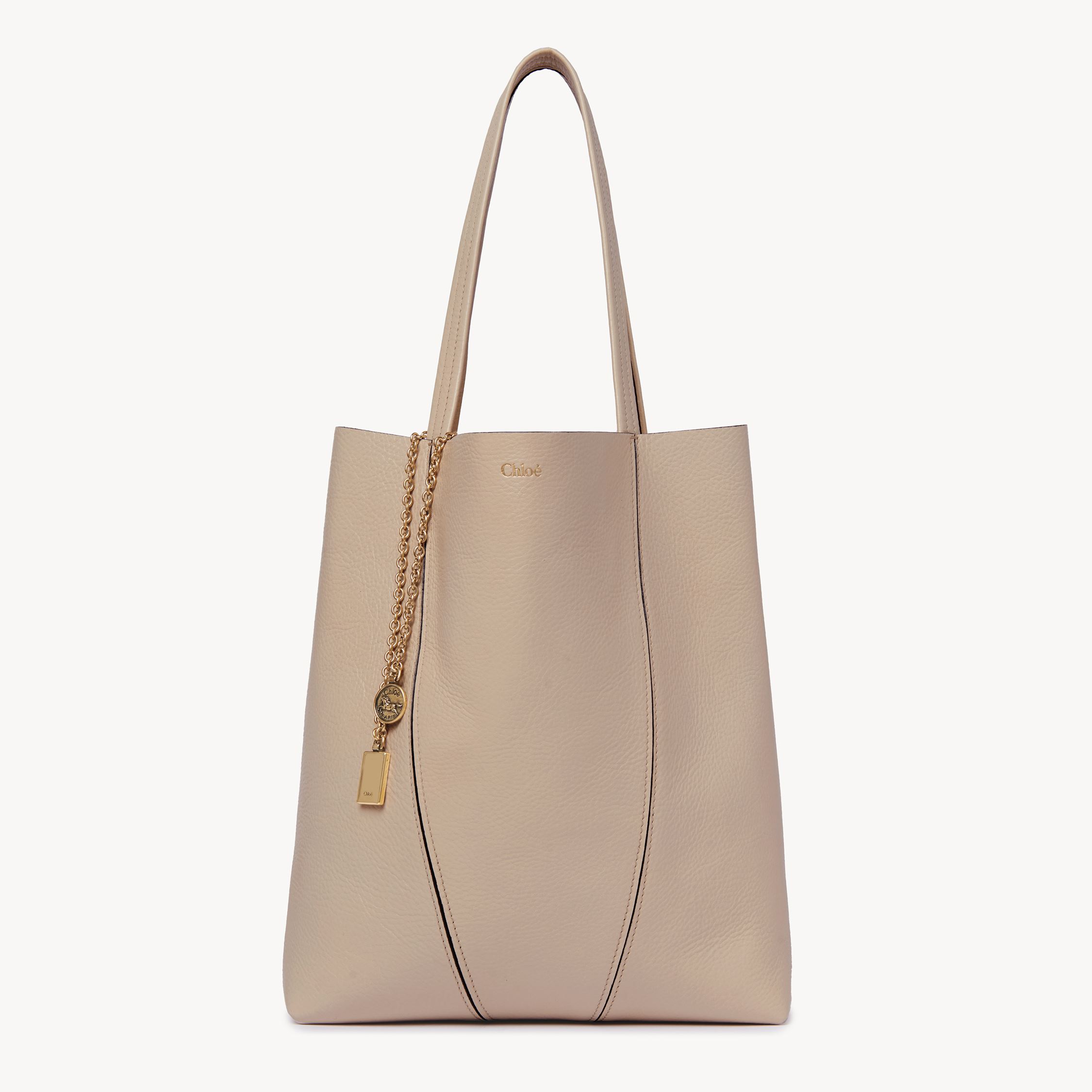 Chloé Sac Cabas  Spin En Cuir Grainé Femme Brun Taille Onesize 100% Cuir De Veau In Brown