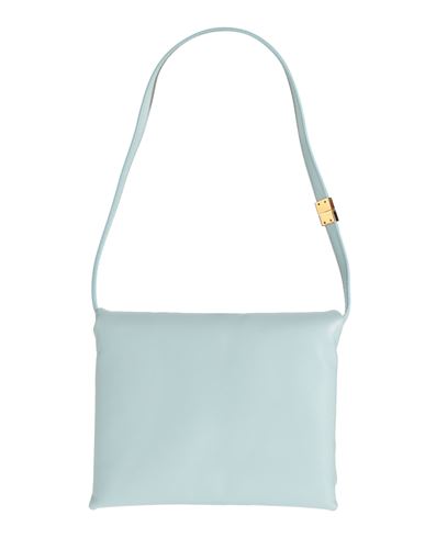MARNI MARNI WOMAN HANDBAG SKY BLUE SIZE - COW LEATHER, BRASS 