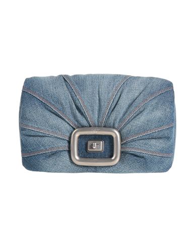 Roger Vivier Woman Handbag Blue Size - Textile Fibers In Blue