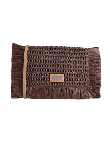 Peserico Woman Cross-body Bag Chocolate Brown Size - Viscose, Cotton, Leather, Metal In Brown