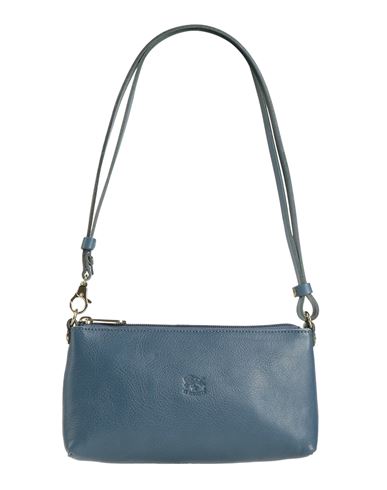 Il Bisonte Woman Shoulder Bag Navy Size - Leather In Navy