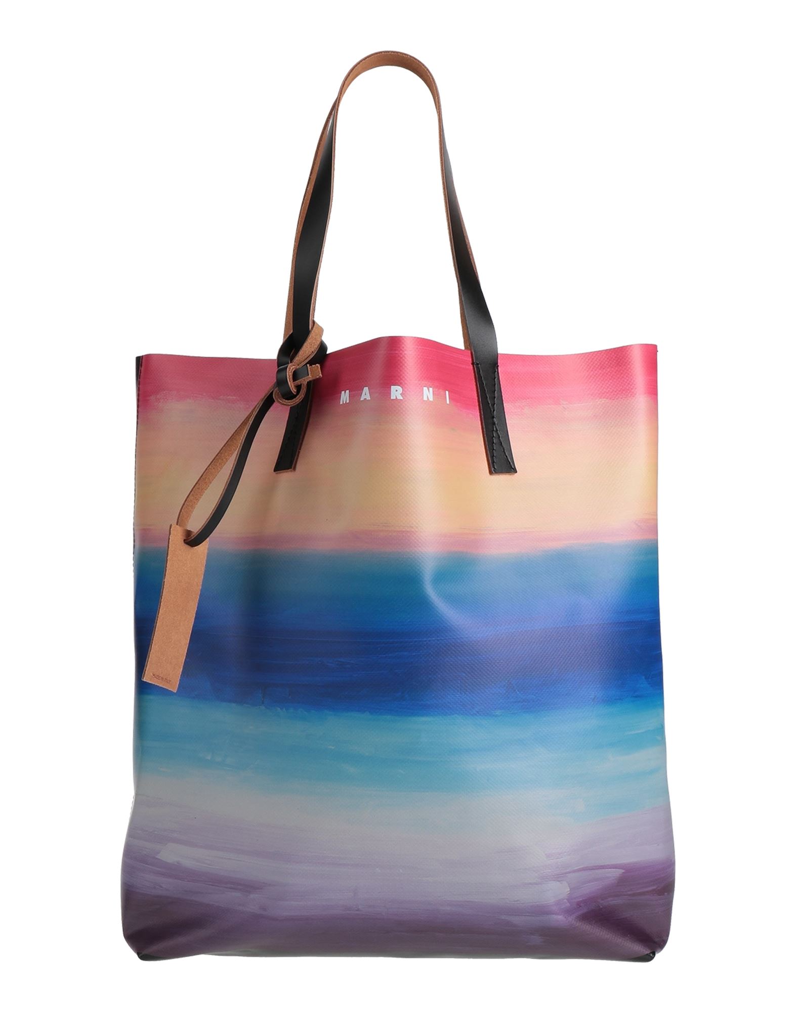 マルニ フラワーカフェ ストライプ トートバッグ ハンドバッグ  