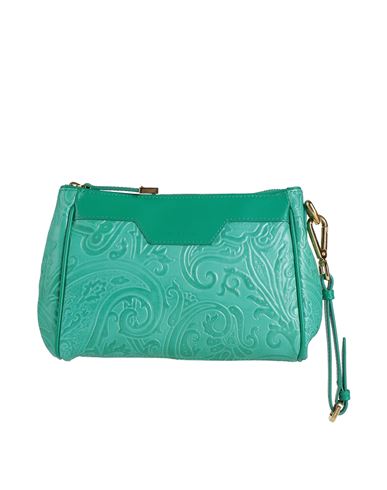 Etro Woman Handbag Green Size - Leather