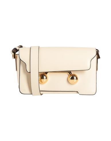 Marni Cream Leather Trunkaroo Mini Shoulder Bag In White