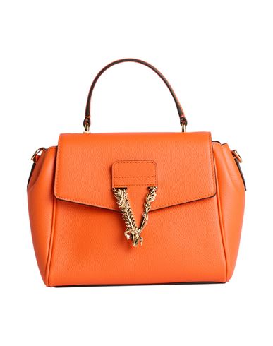 Versace Woman Handbag Orange Size - Calfskin