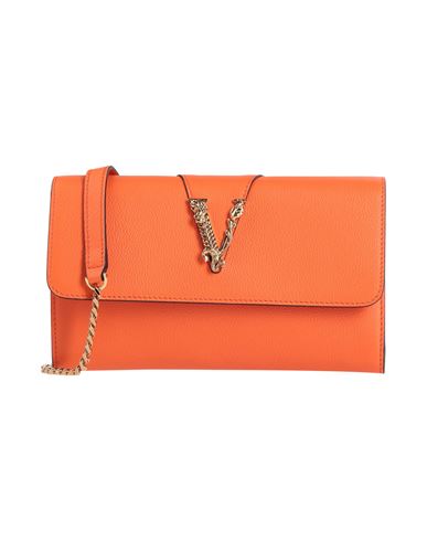 Versace Woman Cross-body Bag Orange Size - Calfskin