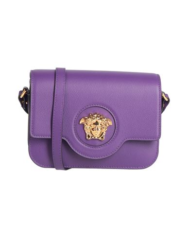 Versace Woman Cross-body Bag Purple Size - Calfskin