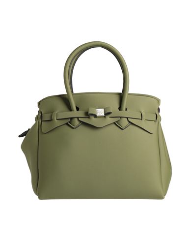 Save My Bag Woman Handbag Military Green Size - Polyamide, Elastane In Green