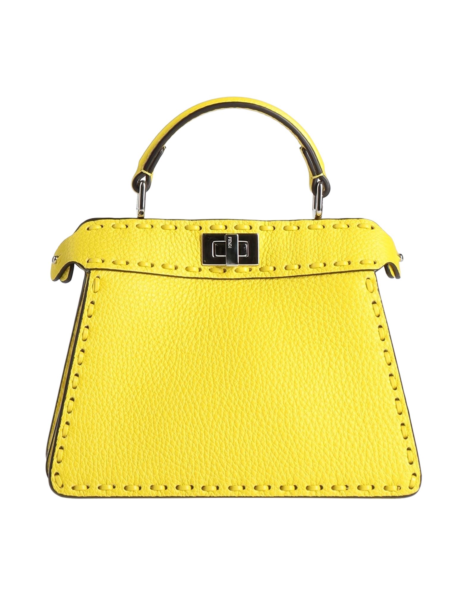 《セール開催中》FENDI レディース ハンドバッグ イエロー 革（なめし加工）