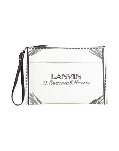 LANVIN LANVIN WOMAN HANDBAG WHITE SIZE - CALFSKIN, BRASS 