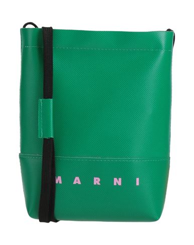Marni Woman Cross-body Bag Emerald Green Size - Polyurethane, Polyester, Brass, Steel