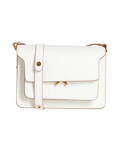 Marni Woman Cross-body Bag White Size - Cow Leather, Brass