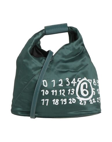 Mm6 Maison Margiela Woman Cross-body Bag Green Size - Textile Fibers, Leather