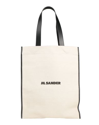 Jil Sander Woman Shoulder Bag Off White Size - Leather, Textile Fibers
