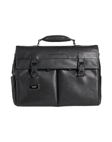 Piquadro Man Handbag Black Size - Cow Leather In Black