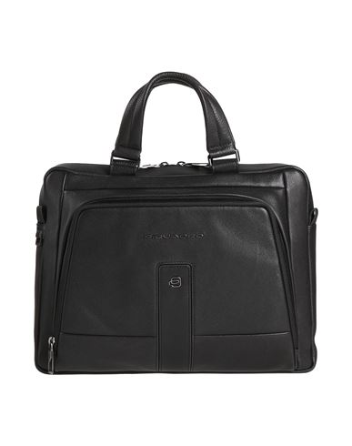 Piquadro Man Handbag Black Size - Cow Leather, Eva (ethylene - Vinyl - Acetate), Nylon, Polyester In Black